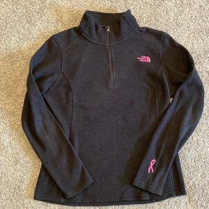 GUC The North Face 1/4 Zip Fleece Pullover Breast Cancer Awareness Size‎ Medium